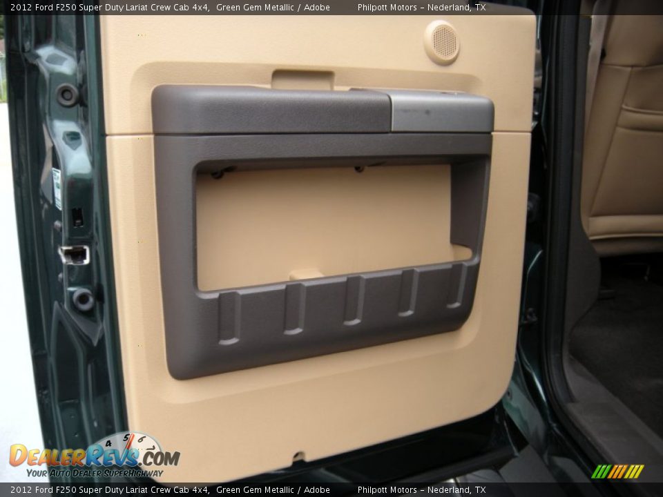 2012 Ford F250 Super Duty Lariat Crew Cab 4x4 Green Gem Metallic / Adobe Photo #31
