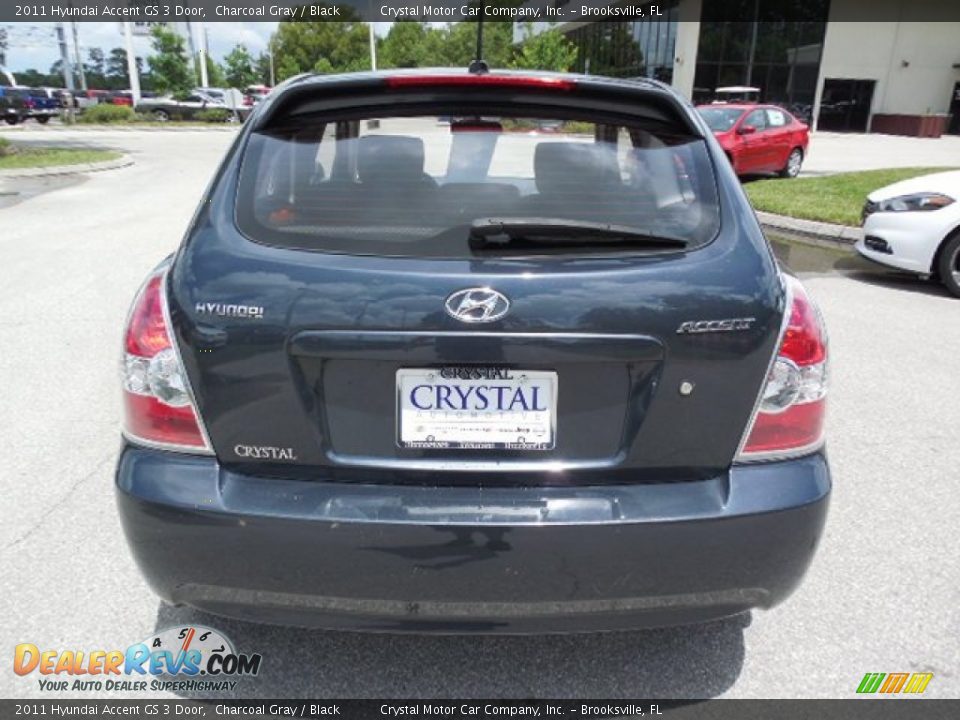 2011 Hyundai Accent GS 3 Door Charcoal Gray / Black Photo #8