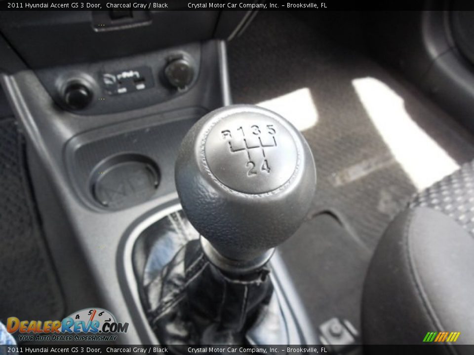 2011 Hyundai Accent GS 3 Door Charcoal Gray / Black Photo #22