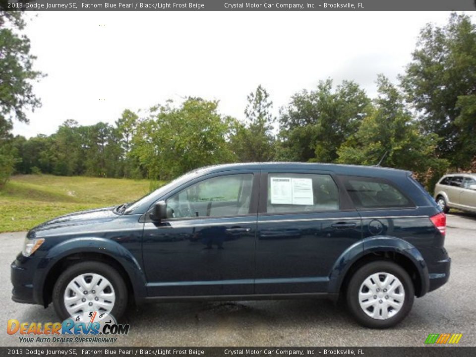 2013 Dodge Journey SE Fathom Blue Pearl / Black/Light Frost Beige Photo #2
