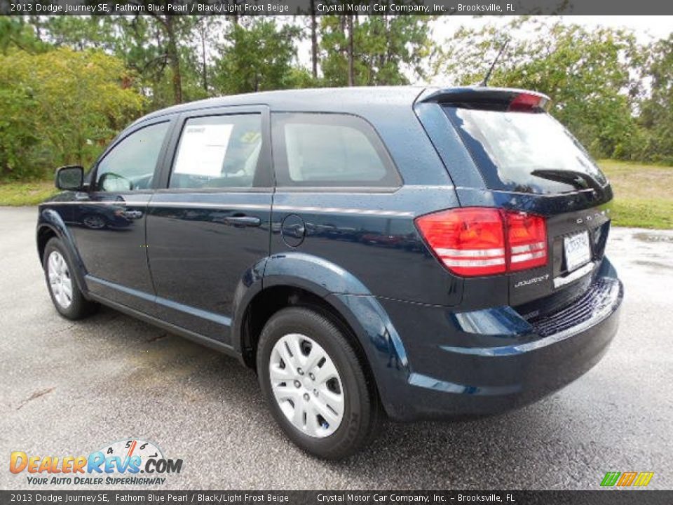 2013 Dodge Journey SE Fathom Blue Pearl / Black/Light Frost Beige Photo #3