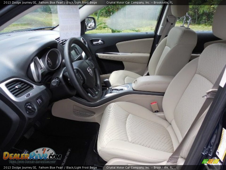 2013 Dodge Journey SE Fathom Blue Pearl / Black/Light Frost Beige Photo #4