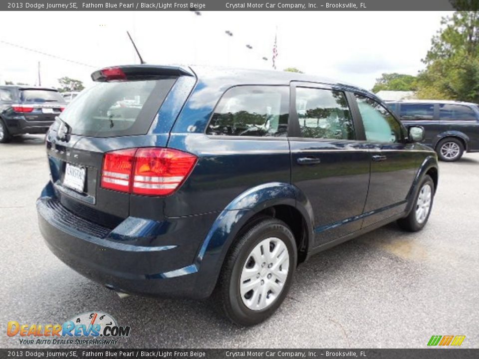 2013 Dodge Journey SE Fathom Blue Pearl / Black/Light Frost Beige Photo #9