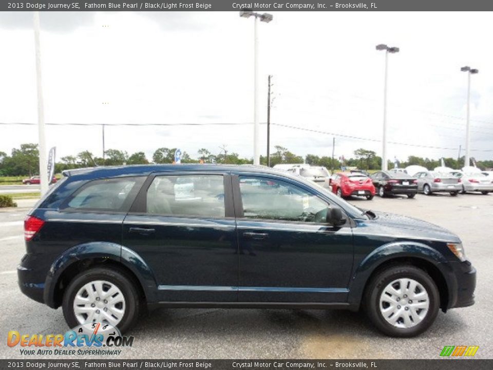 2013 Dodge Journey SE Fathom Blue Pearl / Black/Light Frost Beige Photo #10