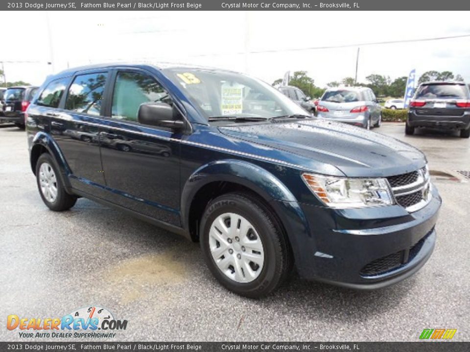 2013 Dodge Journey SE Fathom Blue Pearl / Black/Light Frost Beige Photo #11