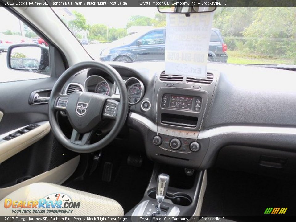 2013 Dodge Journey SE Fathom Blue Pearl / Black/Light Frost Beige Photo #12