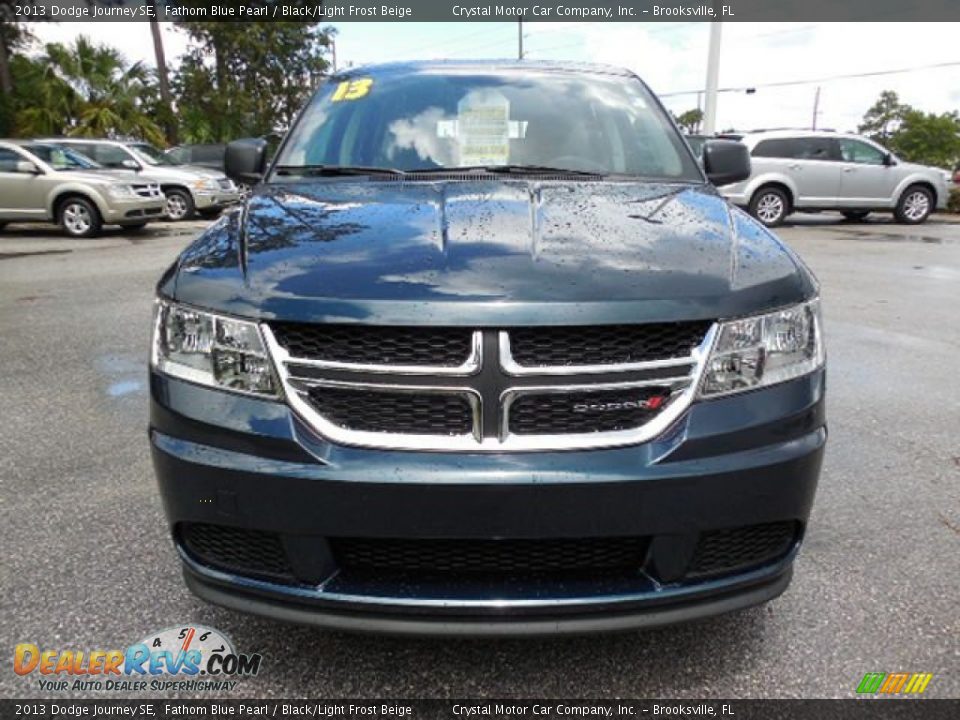 2013 Dodge Journey SE Fathom Blue Pearl / Black/Light Frost Beige Photo #14