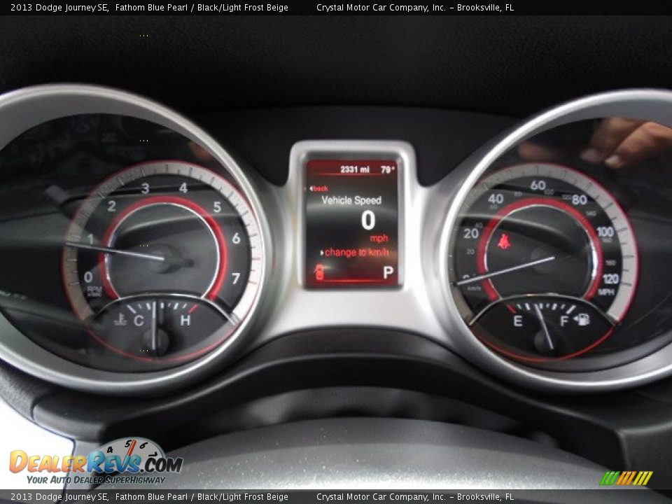 2013 Dodge Journey SE Fathom Blue Pearl / Black/Light Frost Beige Photo #19
