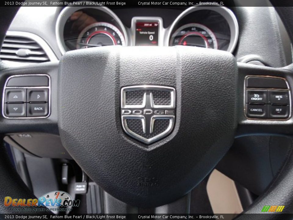 2013 Dodge Journey SE Fathom Blue Pearl / Black/Light Frost Beige Photo #22