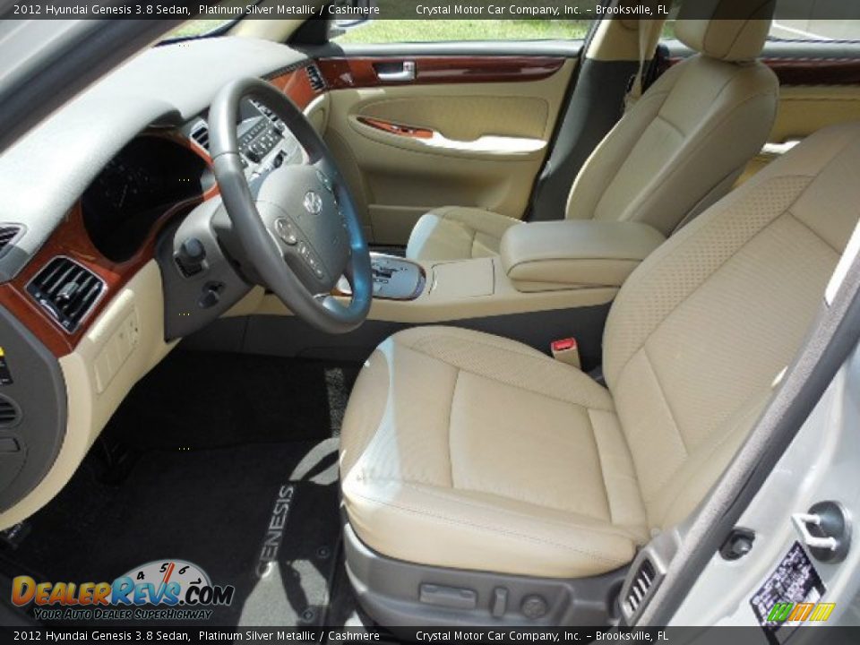 2012 Hyundai Genesis 3.8 Sedan Platinum Silver Metallic / Cashmere Photo #4