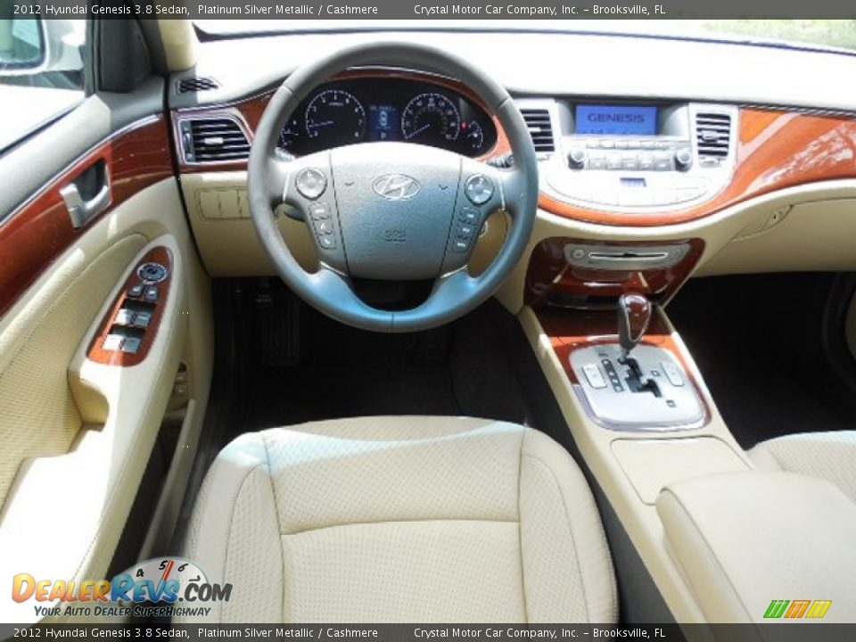 2012 Hyundai Genesis 3.8 Sedan Platinum Silver Metallic / Cashmere Photo #6