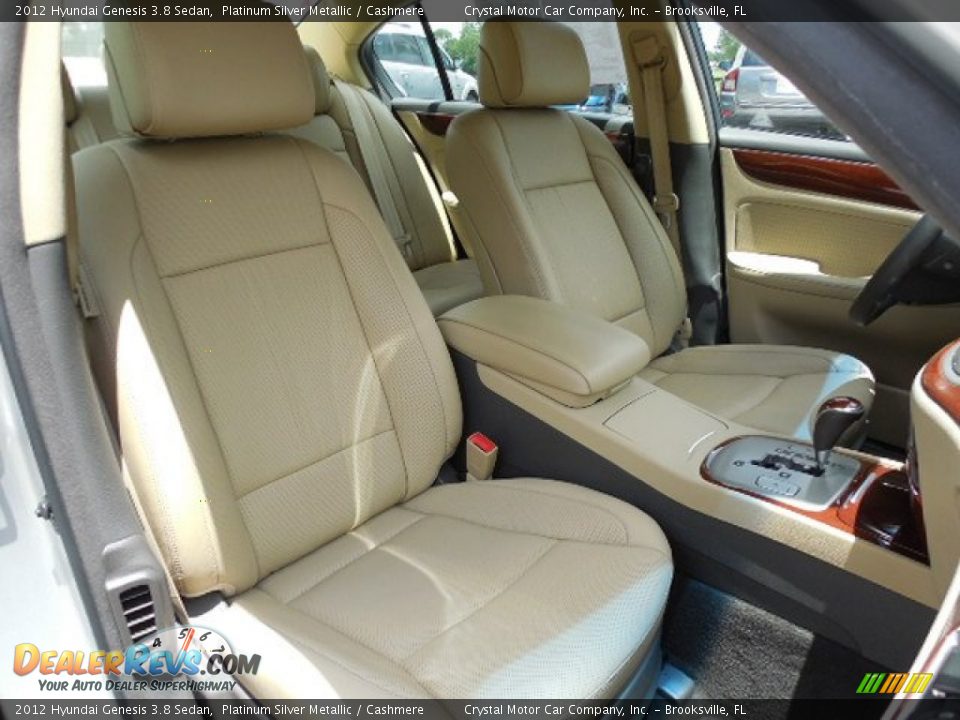 2012 Hyundai Genesis 3.8 Sedan Platinum Silver Metallic / Cashmere Photo #12