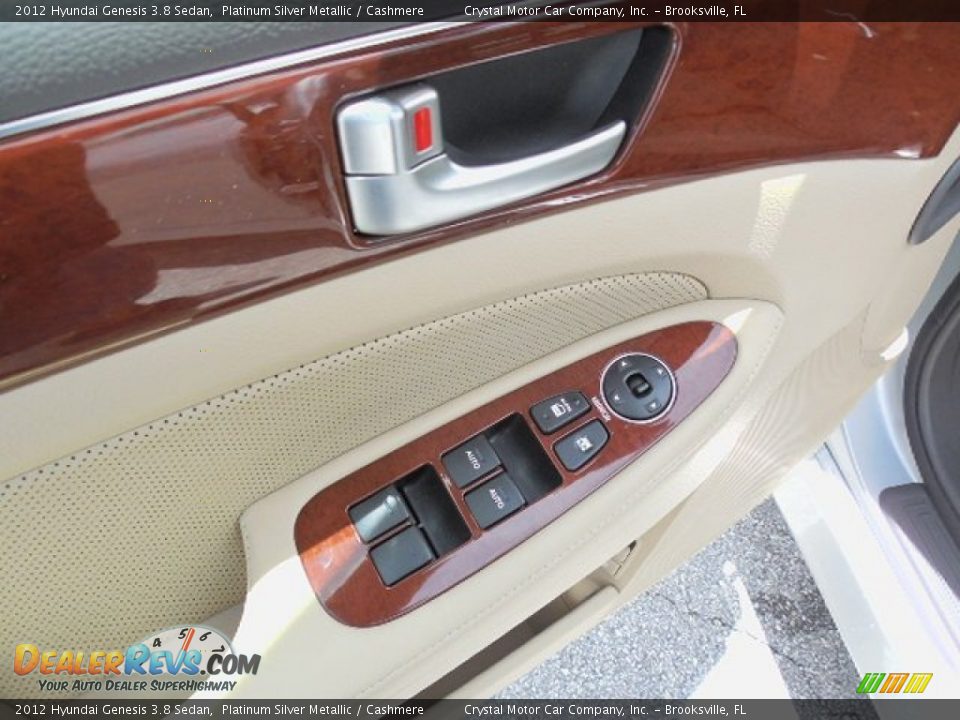 2012 Hyundai Genesis 3.8 Sedan Platinum Silver Metallic / Cashmere Photo #17