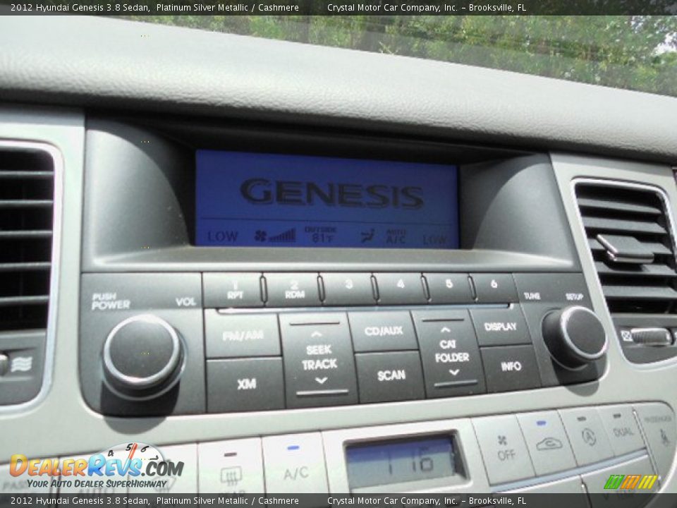 2012 Hyundai Genesis 3.8 Sedan Platinum Silver Metallic / Cashmere Photo #19