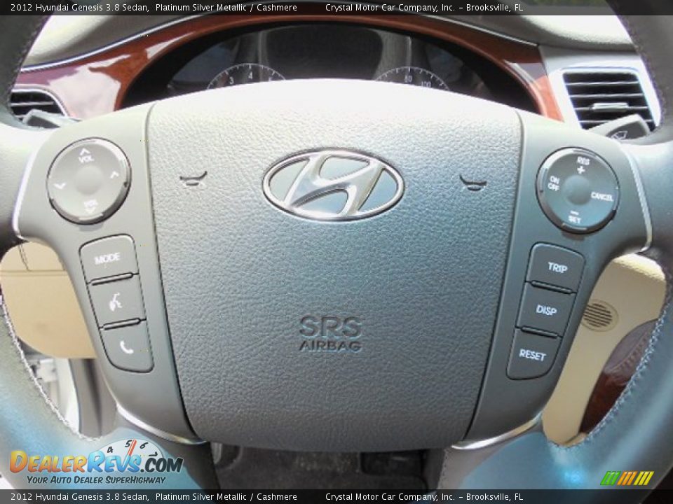 2012 Hyundai Genesis 3.8 Sedan Platinum Silver Metallic / Cashmere Photo #21