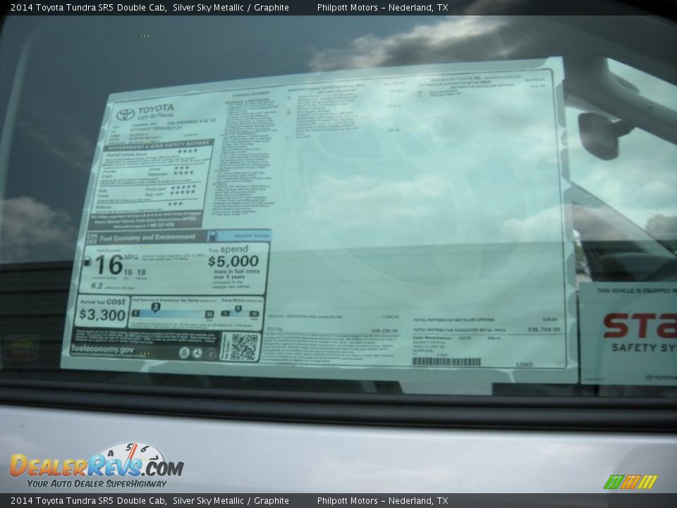 2014 Toyota Tundra SR5 Double Cab Silver Sky Metallic / Graphite Photo #33