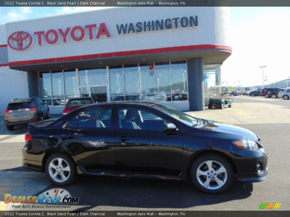 2012 Toyota Corolla S Black Sand Pearl / Dark Charcoal Photo #2