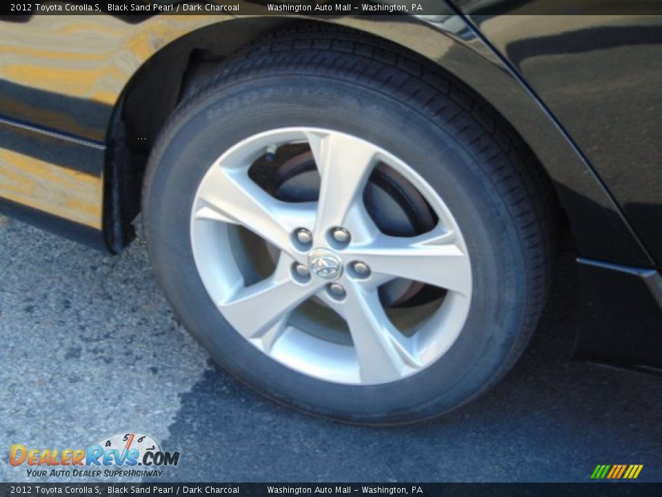2012 Toyota Corolla S Black Sand Pearl / Dark Charcoal Photo #3