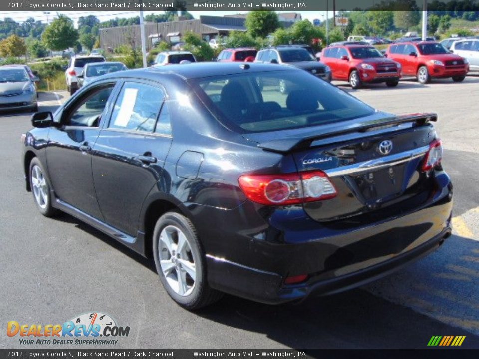 2012 Toyota Corolla S Black Sand Pearl / Dark Charcoal Photo #7