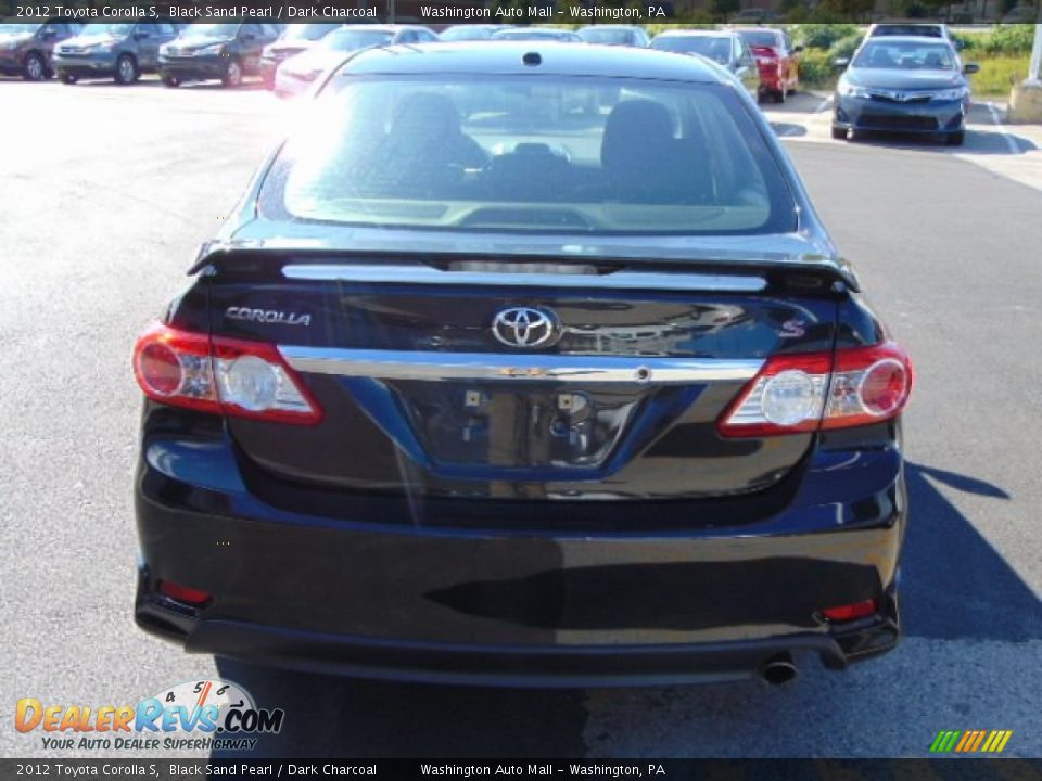 2012 Toyota Corolla S Black Sand Pearl / Dark Charcoal Photo #8