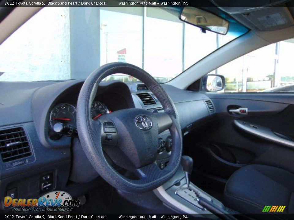 2012 Toyota Corolla S Black Sand Pearl / Dark Charcoal Photo #11