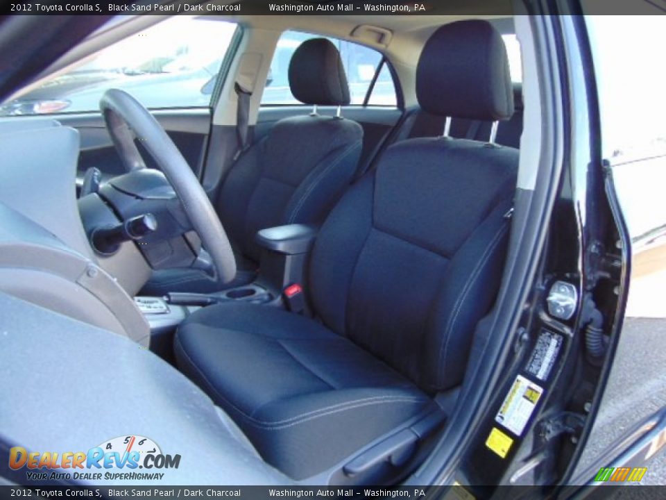 2012 Toyota Corolla S Black Sand Pearl / Dark Charcoal Photo #13