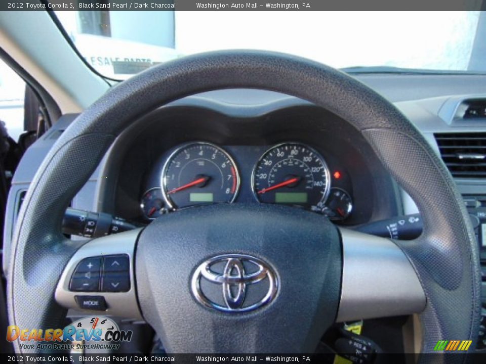 2012 Toyota Corolla S Black Sand Pearl / Dark Charcoal Photo #16