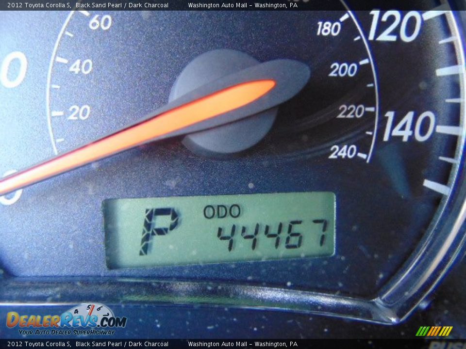 2012 Toyota Corolla S Black Sand Pearl / Dark Charcoal Photo #20