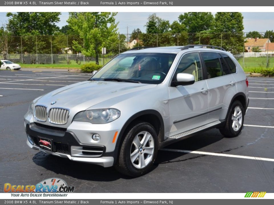 2008 BMW X5 4.8i Titanium Silver Metallic / Black Photo #3