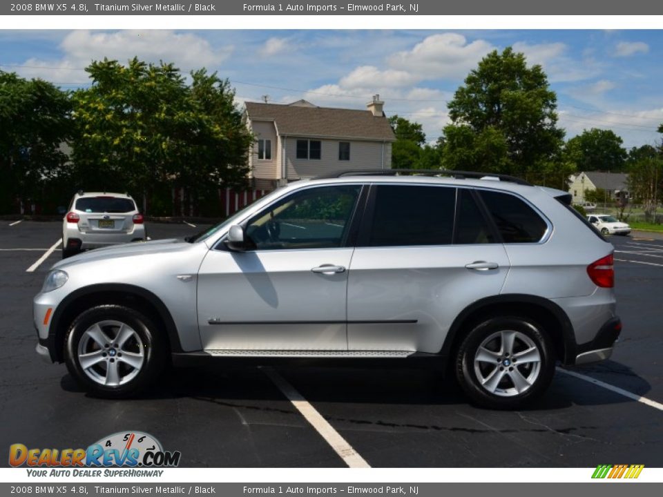 2008 BMW X5 4.8i Titanium Silver Metallic / Black Photo #4