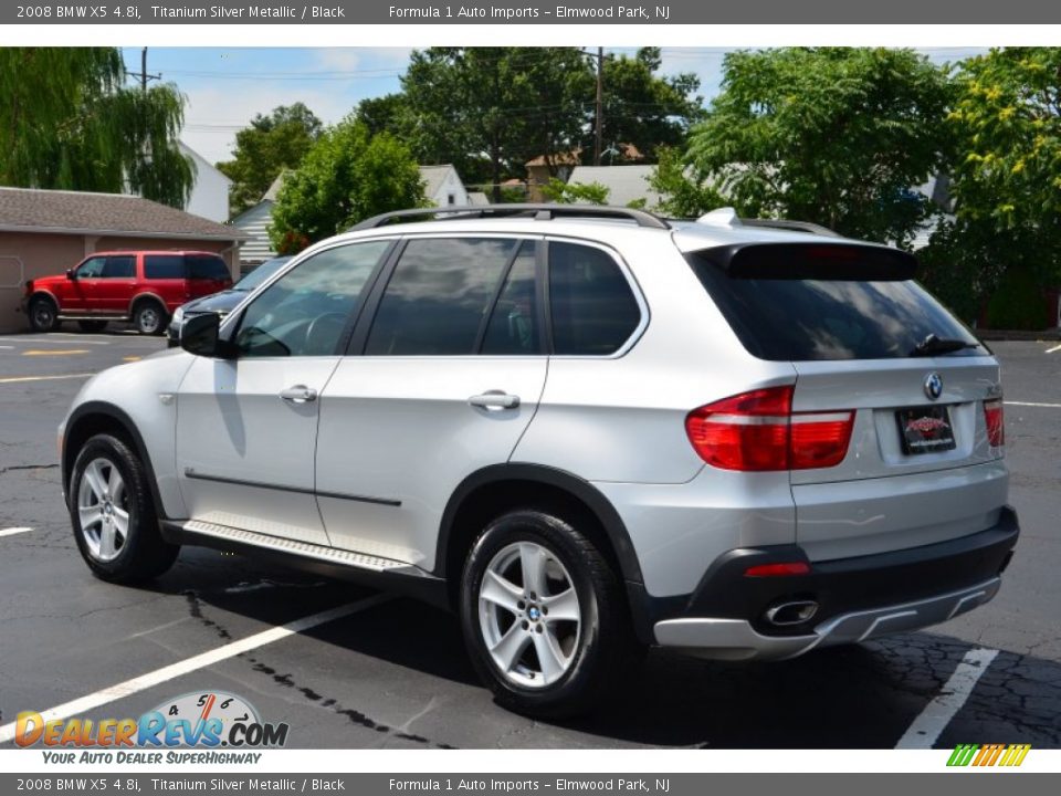 2008 BMW X5 4.8i Titanium Silver Metallic / Black Photo #5