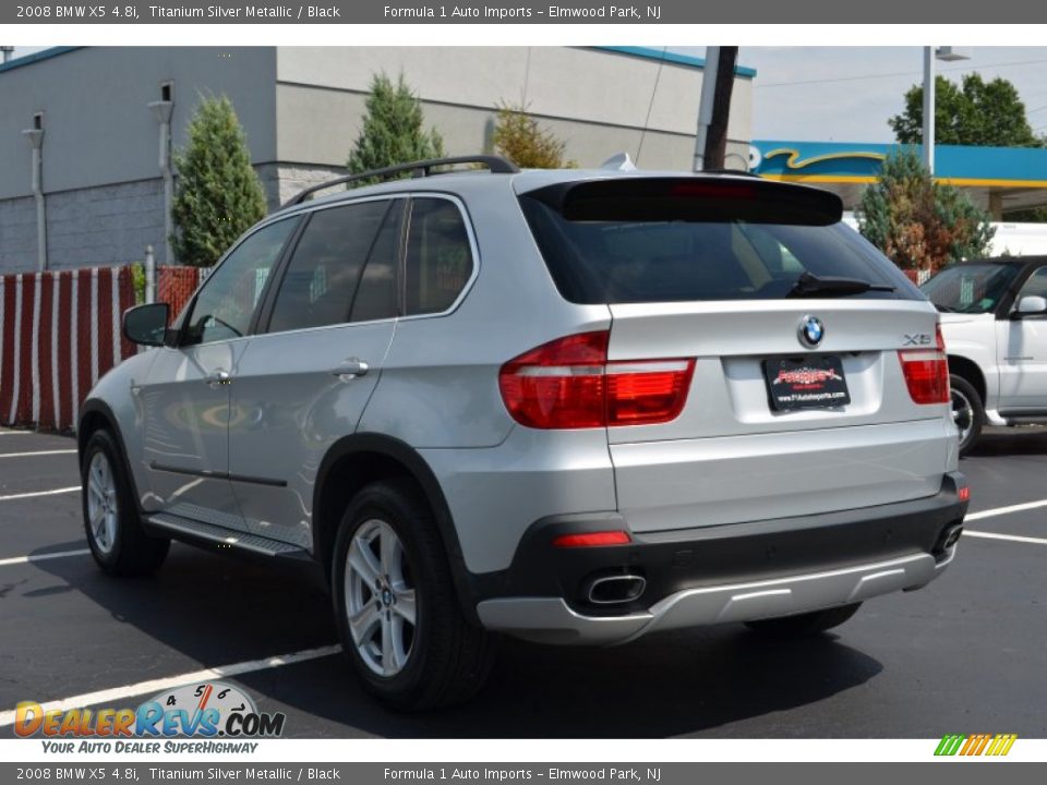 2008 BMW X5 4.8i Titanium Silver Metallic / Black Photo #6