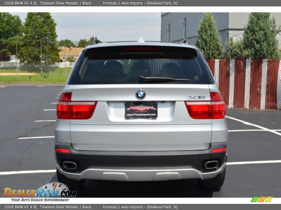 2008 BMW X5 4.8i Titanium Silver Metallic / Black Photo #7