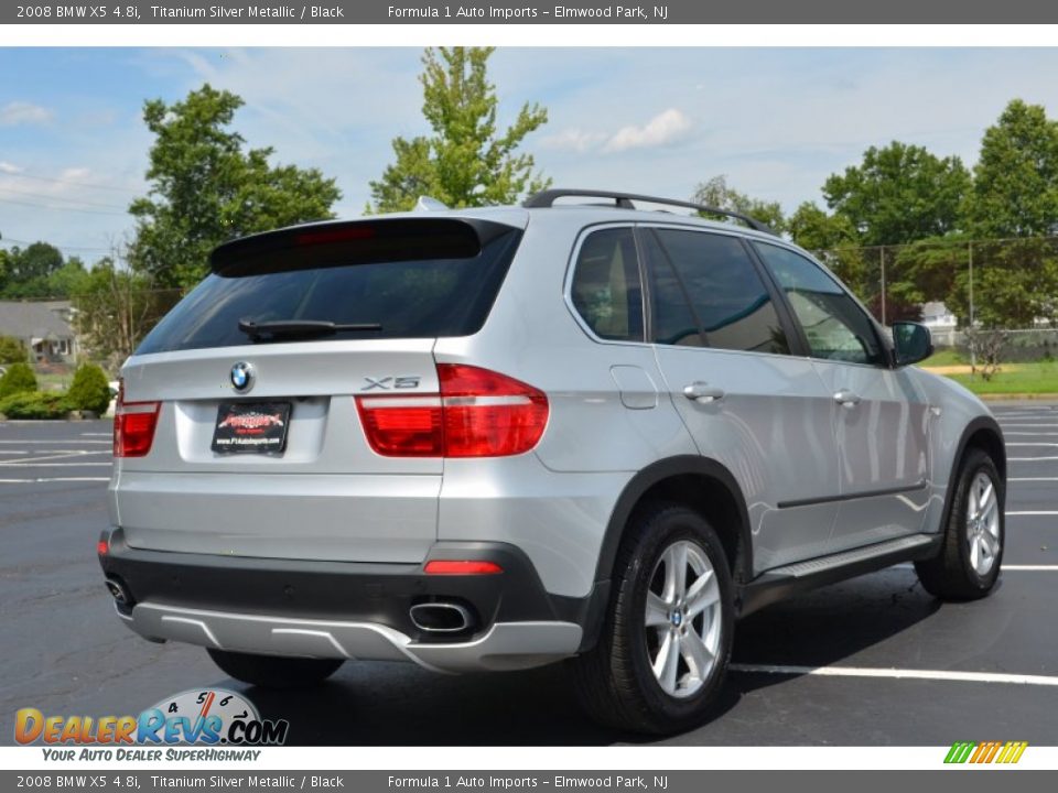 2008 BMW X5 4.8i Titanium Silver Metallic / Black Photo #8