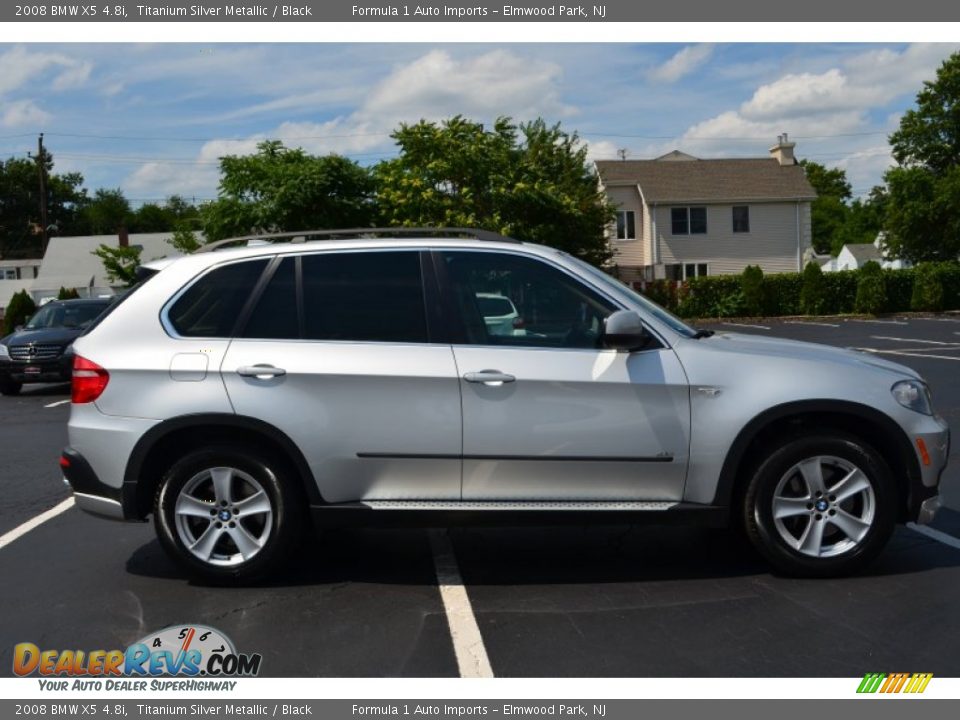 2008 BMW X5 4.8i Titanium Silver Metallic / Black Photo #9