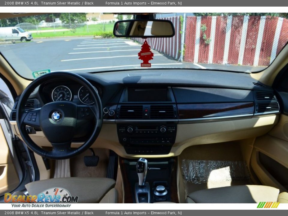 2008 BMW X5 4.8i Titanium Silver Metallic / Black Photo #10