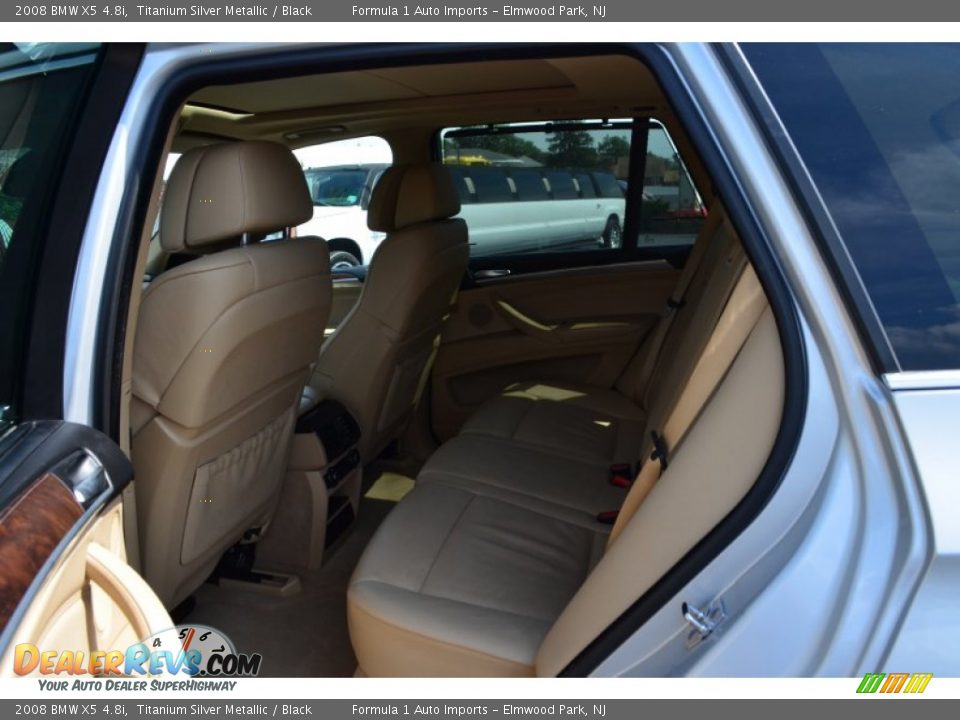 2008 BMW X5 4.8i Titanium Silver Metallic / Black Photo #12