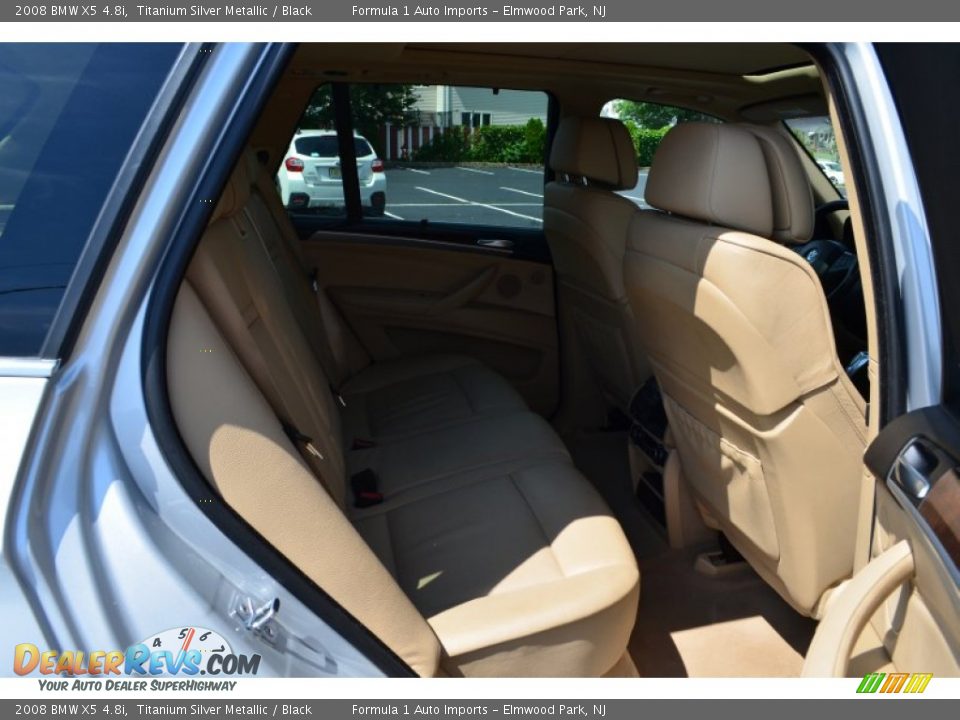 2008 BMW X5 4.8i Titanium Silver Metallic / Black Photo #13