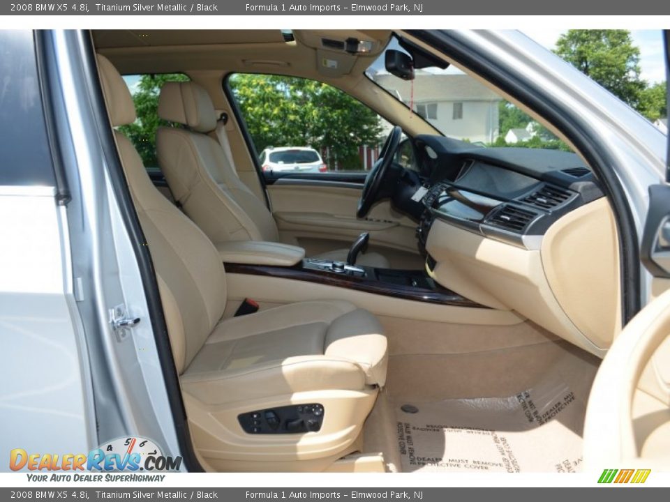 2008 BMW X5 4.8i Titanium Silver Metallic / Black Photo #14