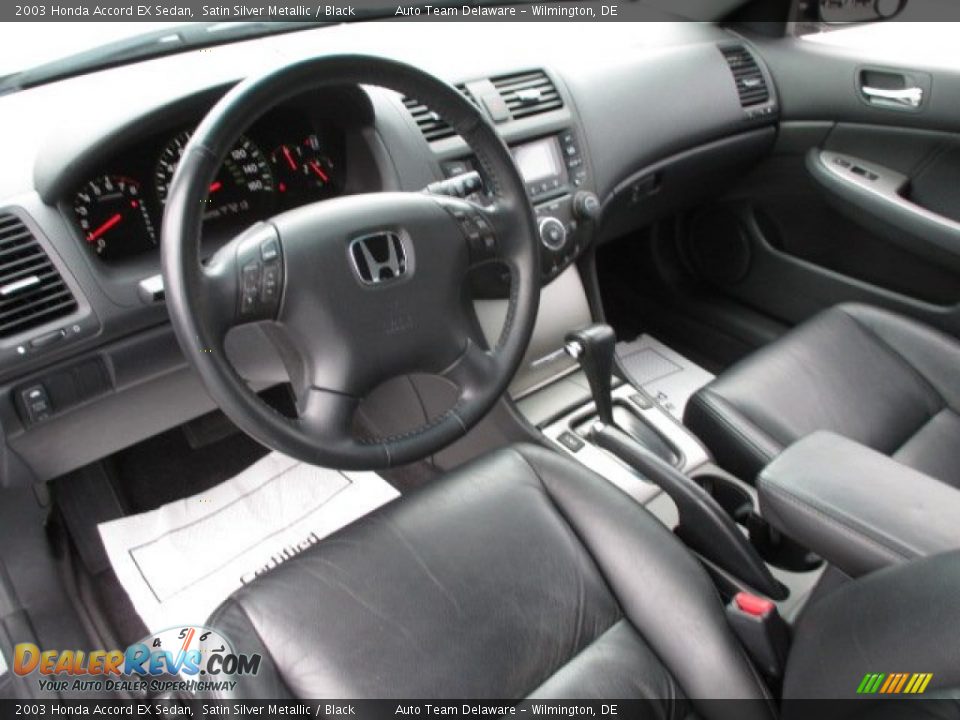 2003 Honda Accord EX Sedan Satin Silver Metallic / Black Photo #11
