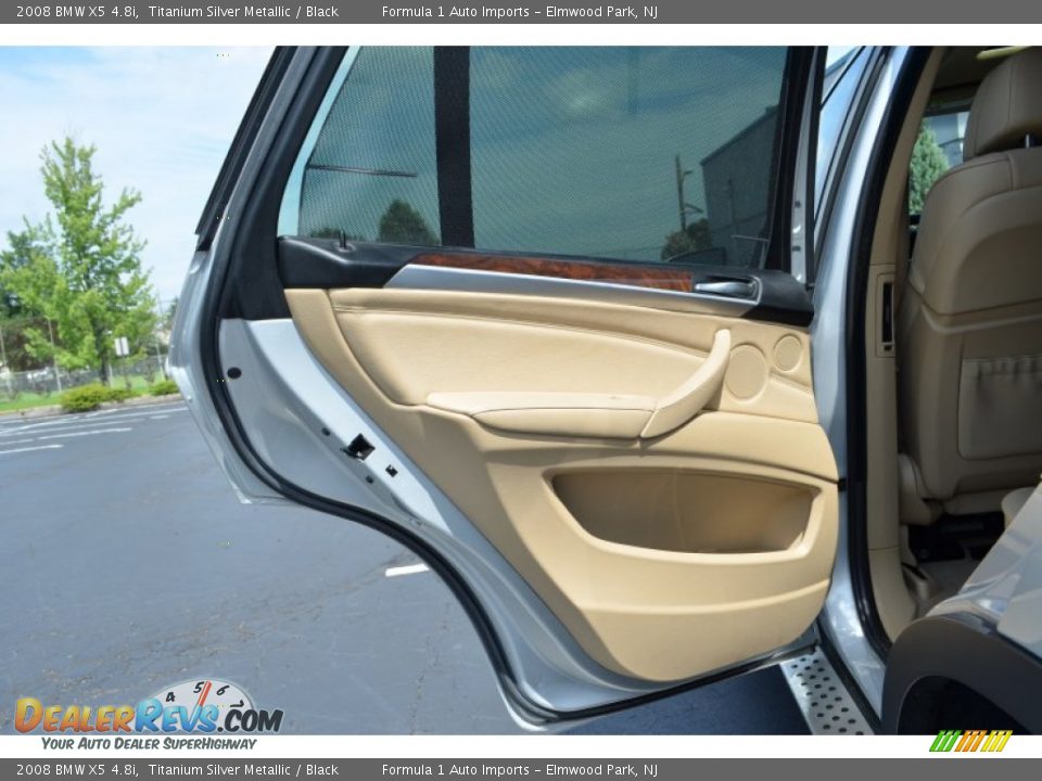 2008 BMW X5 4.8i Titanium Silver Metallic / Black Photo #27