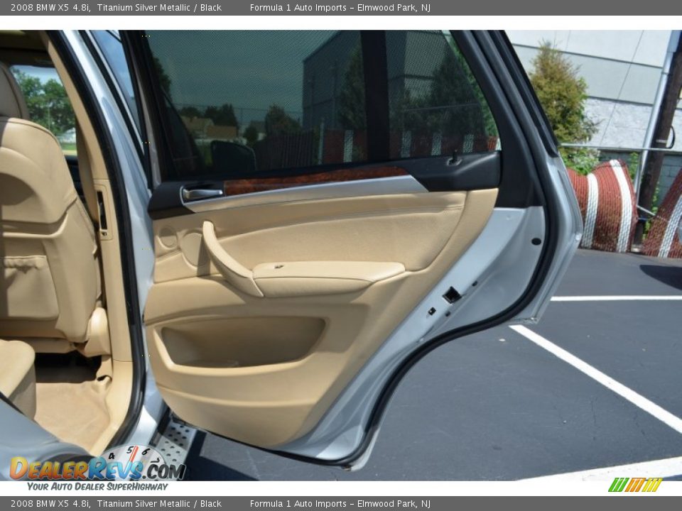 2008 BMW X5 4.8i Titanium Silver Metallic / Black Photo #29