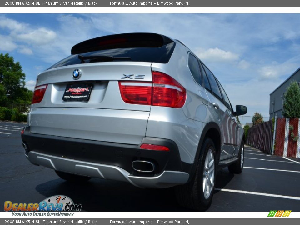 2008 BMW X5 4.8i Titanium Silver Metallic / Black Photo #31
