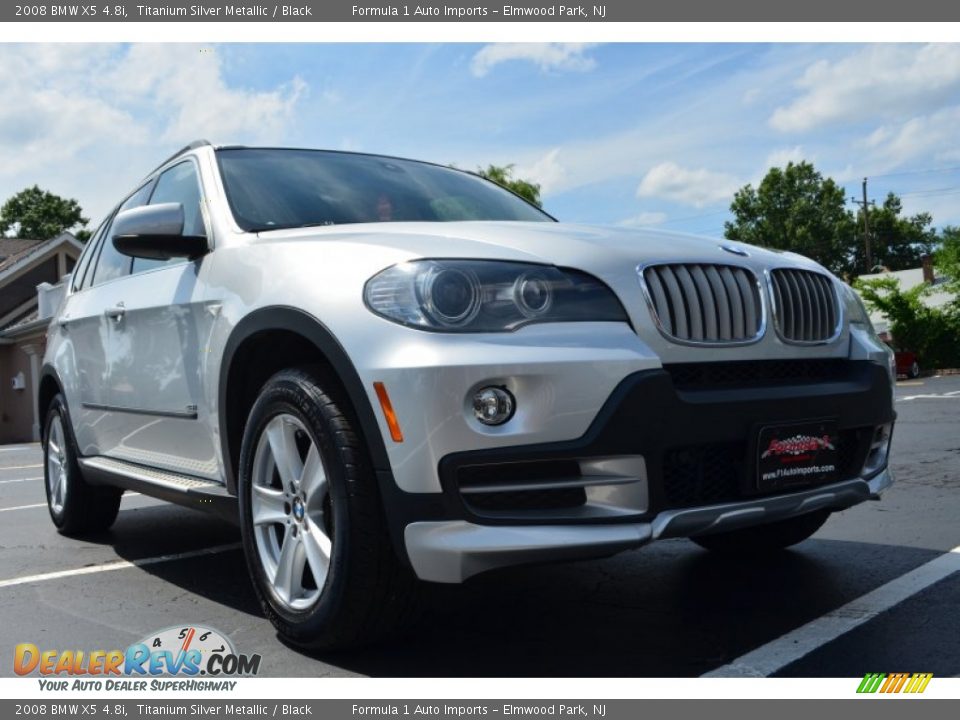 2008 BMW X5 4.8i Titanium Silver Metallic / Black Photo #33