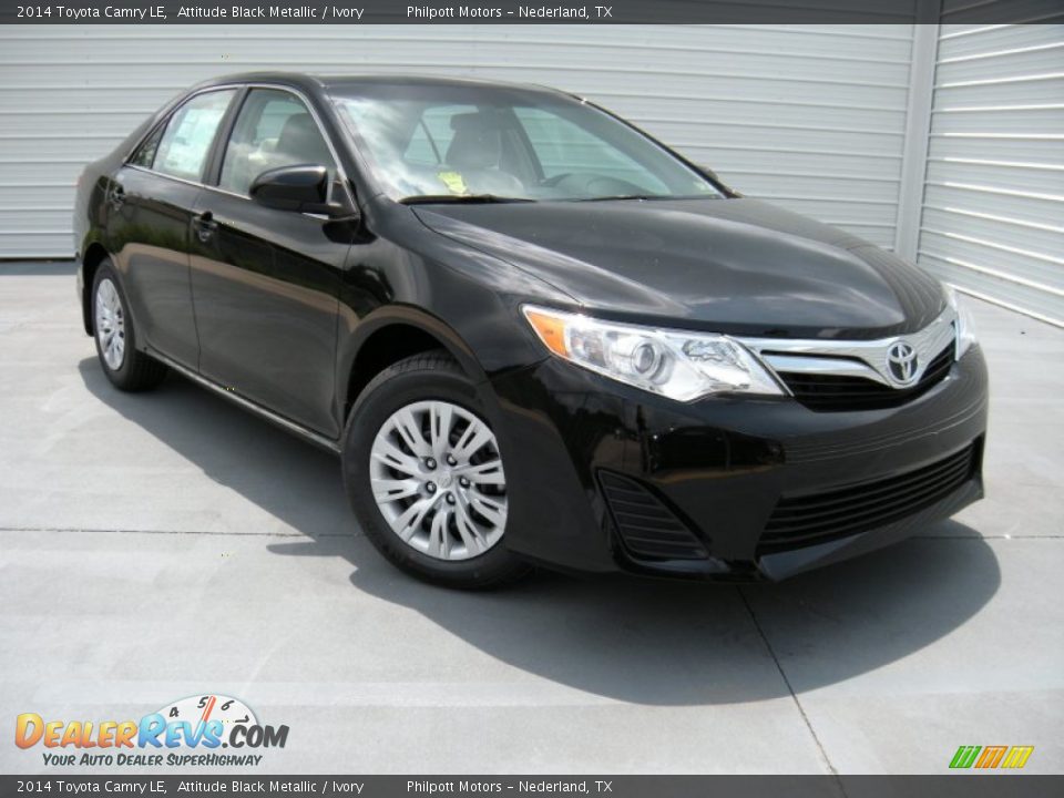 2014 Toyota Camry LE Attitude Black Metallic / Ivory Photo #1