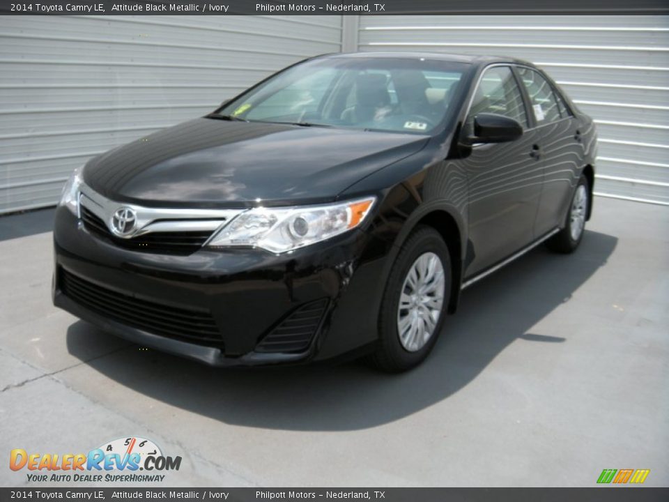 2014 Toyota Camry LE Attitude Black Metallic / Ivory Photo #7
