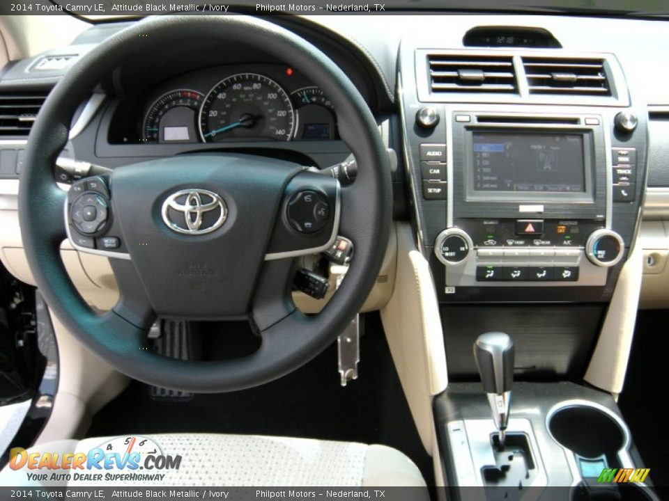 2014 Toyota Camry LE Attitude Black Metallic / Ivory Photo #22