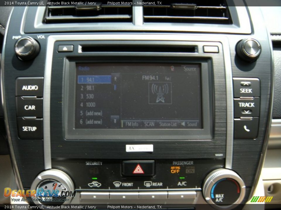 2014 Toyota Camry LE Attitude Black Metallic / Ivory Photo #24