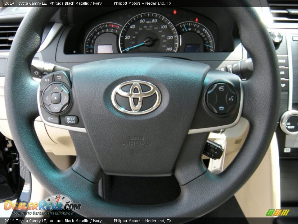 2014 Toyota Camry LE Attitude Black Metallic / Ivory Photo #27