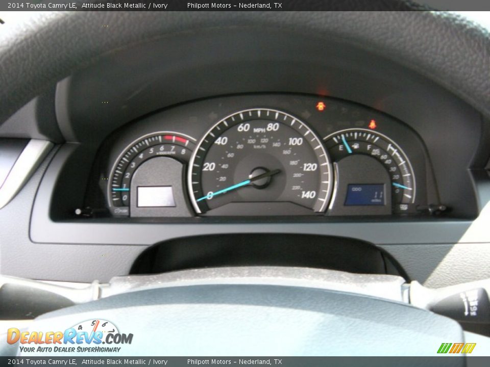 2014 Toyota Camry LE Attitude Black Metallic / Ivory Photo #28